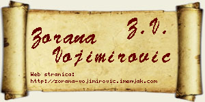 Zorana Vojimirović vizit kartica